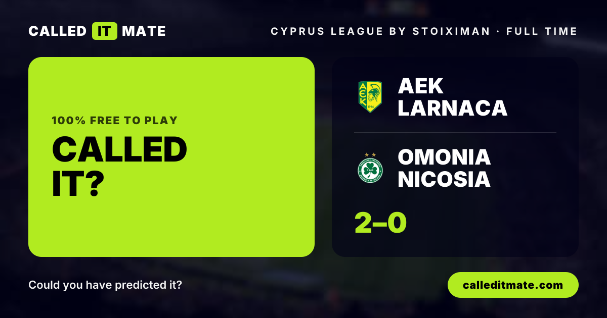 AEK Larnaca vs Omonia Nicosia Prediction & Live Score (26 Oct)