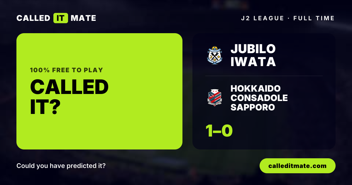 Jubilo Iwata vs Hokkaido Consadole Sapporo Prediction (10 Oct)
