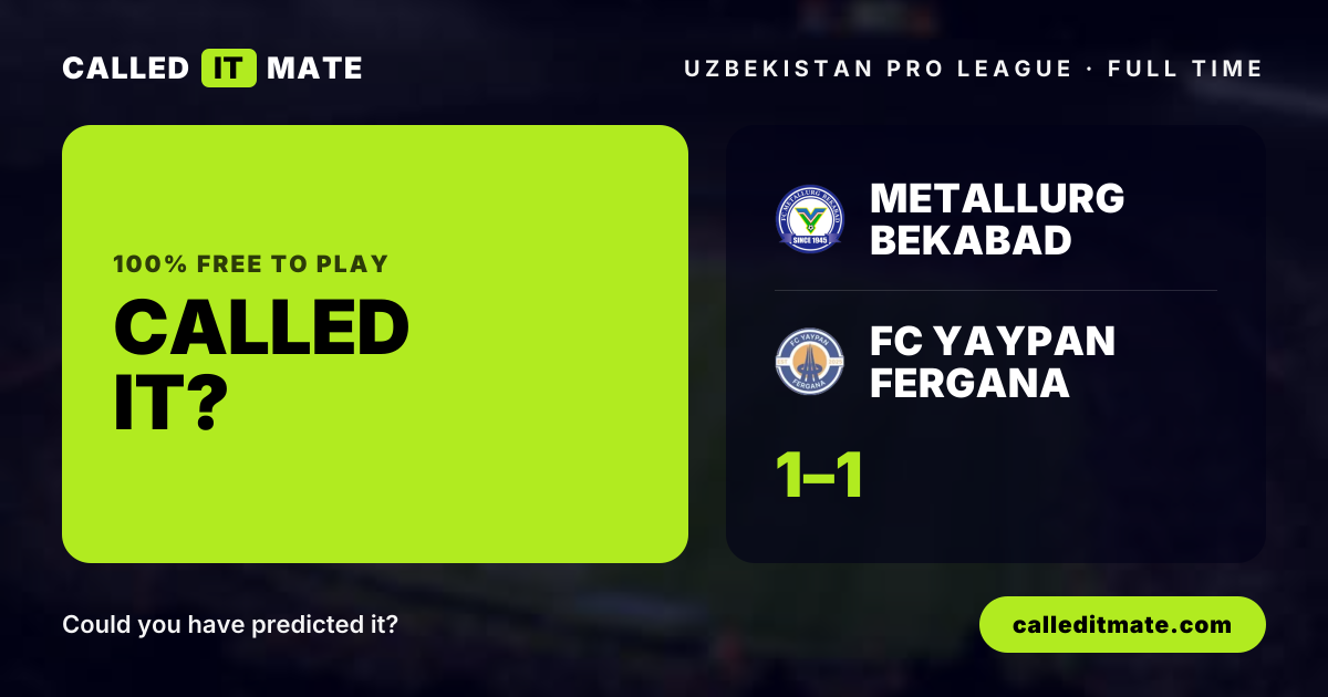 Metallurg Bekabad vs FC Yaypan Fergana - H2H, Prediction & Lineups ...